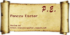 Penczu Eszter névjegykártya